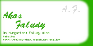 akos faludy business card